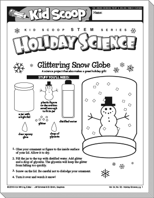 science holiday homework cover page