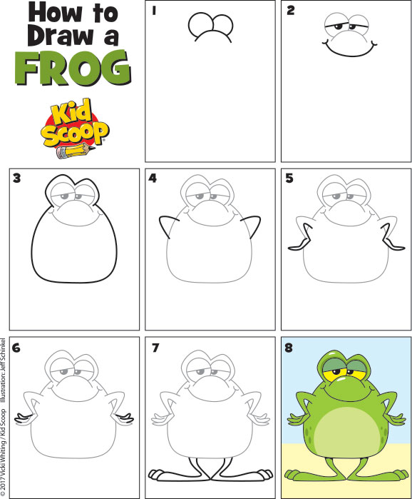 How To Draw a Frog 2 | Kid Scoop