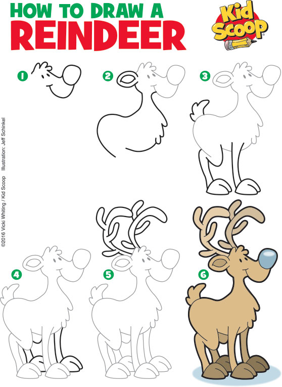 How to Draw a Reindeer 2 | Kid Scoop