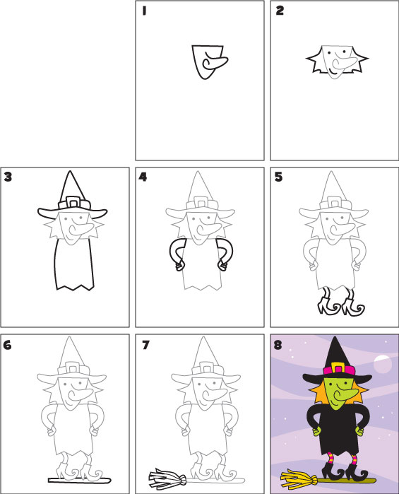 How To Draw A Witch