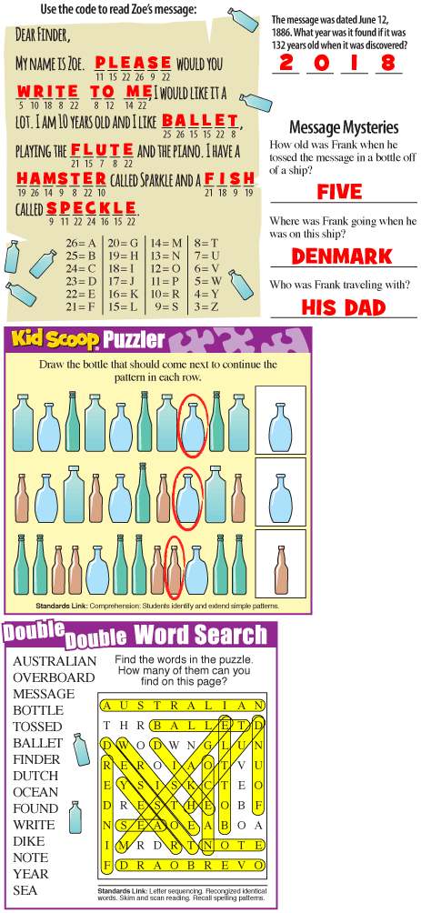 message in the bottle reading part 1 answers